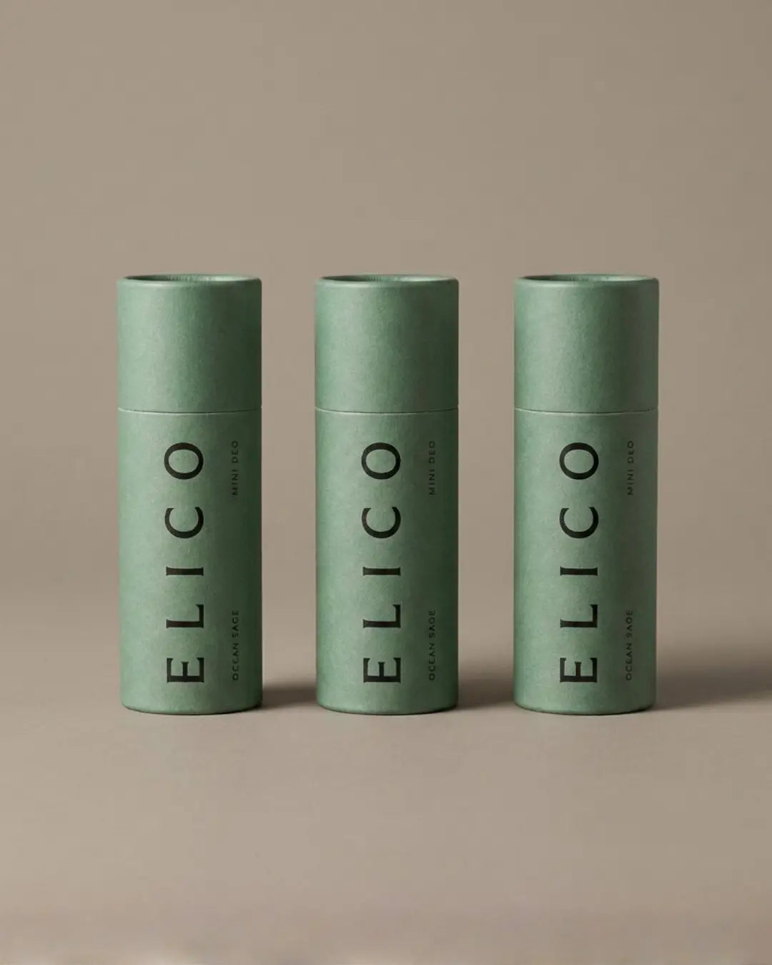 Mini Deo Ocean & Sage — aluminiumvrije vaste deodorant in een kartonnen koker